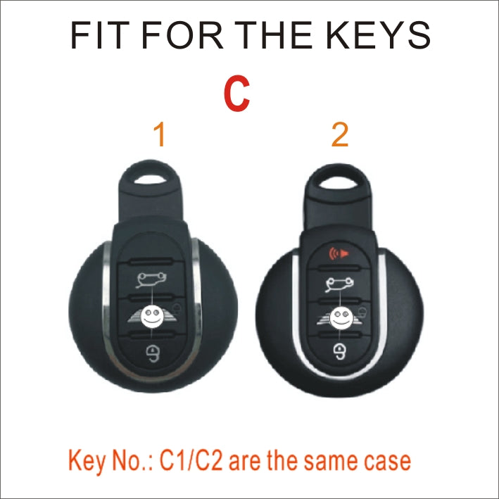 Soft TPU Key Case Cover For BMW Mini Copper(Key No.C)